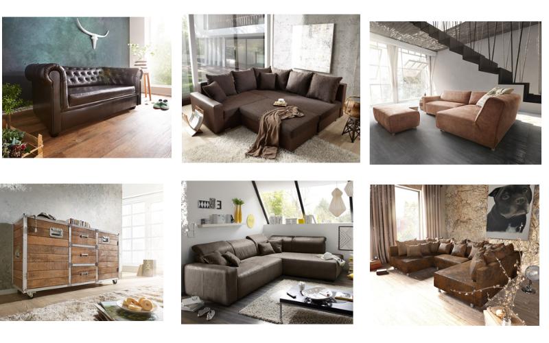 Sofa in braun – wohnzimmer mit erdfarben einrichten ...